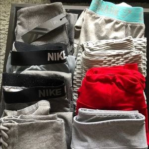 8 pair leggings, gymshark, vs,Nike scrunch bottom